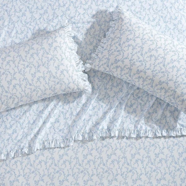 Laura Ashley Victoria 100% Cotton Floral Sheet Set