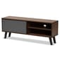 Baxton Studio Mallory Two-Tone Walnut Brown Finish Wood TV Stand - image 1