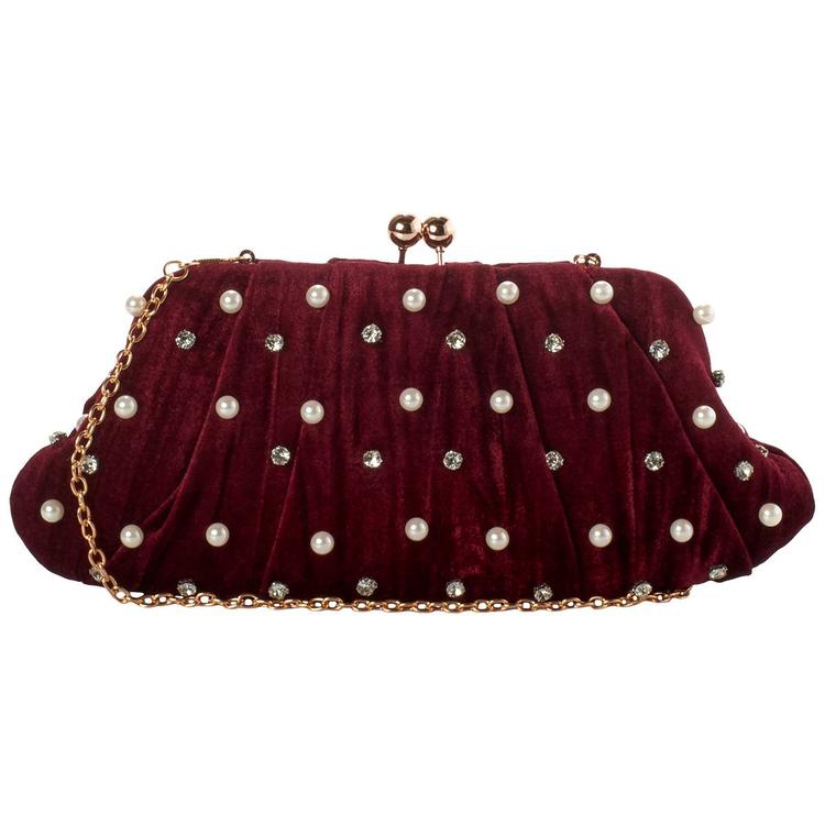Jessica McClintock Palma Velvet Clutch