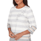 Petite Alfred Dunner Comfort & Joy Star and Stripe Blouse - image 5