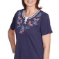 Womens Alfred Dunner Land of the Free Round Neck Butterfly Tee - image 5