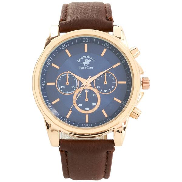 Mens Beverly Hills Polo Club Blue Dial Analog Watch - 55387 - image 