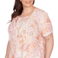 Plus Size Alfred Dunner Beachcomber Short Sleeve Paisley Tee - image 5