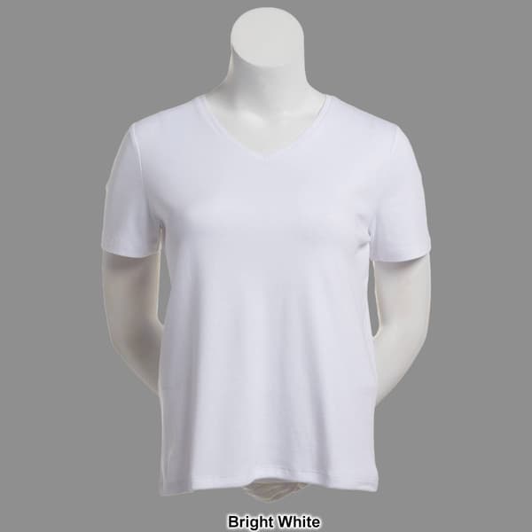 Petite Hasting & Smith Short Sleeve Solid V-Neck Tee