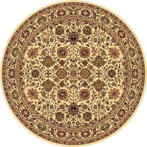 Rugs America&#40;tm&#41; New Vision Tabriz Round Rug - Cream - image 