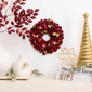 Northlight 9.5in. Red & Gold Pinecone & Ornament Christmas Wreath - image 3