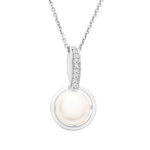 Gemstone Classics&#40;tm&#41; Sterling Silver 1/5ctw. Pearl Pendant - image 