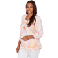 Womens Ruby Rd. Renaissance Romance Keyhole Neck Blouse - image 2