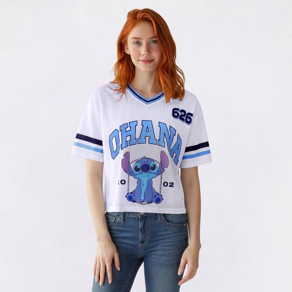 Juniors Freeze Ohana Stitch Mesh Football Tee - image 