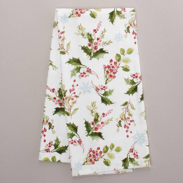 Kay Dee Winterberry Holly Toss Dual Purpose Kitchen Towel - image 