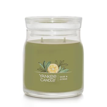 Yankee Candle® 13oz. Signature Sage and Citrus™ Medium Jar Candle ...