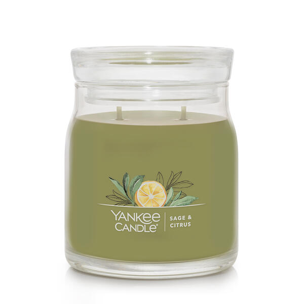 Yankee Candle&#40;R&#41; 13oz. Signature Sage and Citrus&#40;tm&#41; Medium Jar Candle - image 