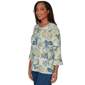 Womens Alfred Dunner Indigo Girls Bold Meadow Floral Blouse - image 3