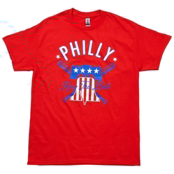 Mens Philly Tailgate Flag Bell Tee - image 