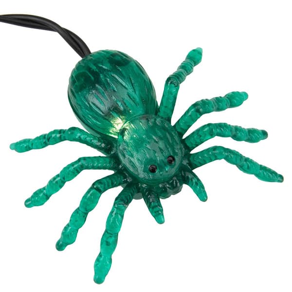 Northlight Seasonal 35ct. Green Spider Halloween Icicle Lights