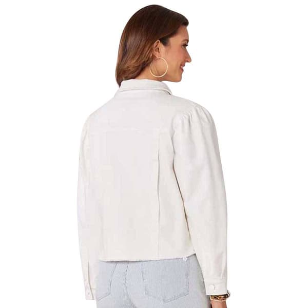 Womens Democracy Long Sleeve Button Up Puff Sleeve Jacket