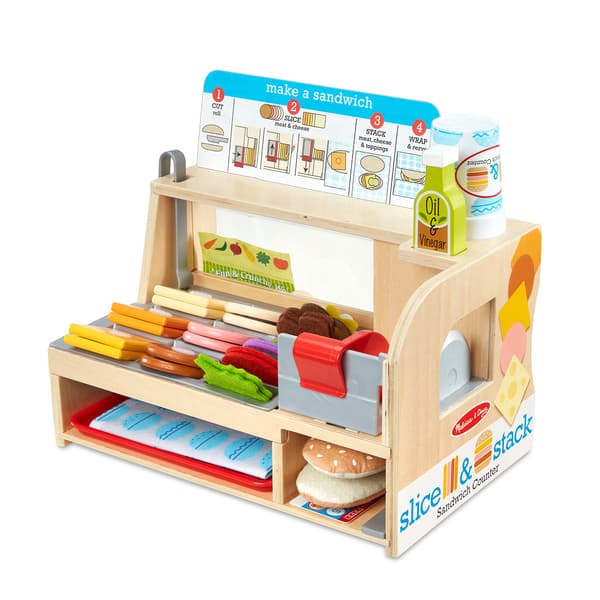 Melissa &amp; Doug(R) Slice and Stack Sandwich Counter Play Set - image 