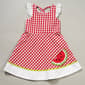 Girls &#40;4-6x&#41; Rare Editions Seersucker Eyelet Watermelon Dress - image 1