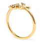 Haus of Brilliance 10kt. Yellow Gold 1/10ctw. Diamond Leaf Ring - image 4