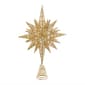 Kurt Adler 16.5in Gold Glitter Wire 3D Star Treetop - image 1