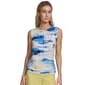 Womens Calvin Klein Sleeveless Pleat Front Abstract Colors Top - image 1
