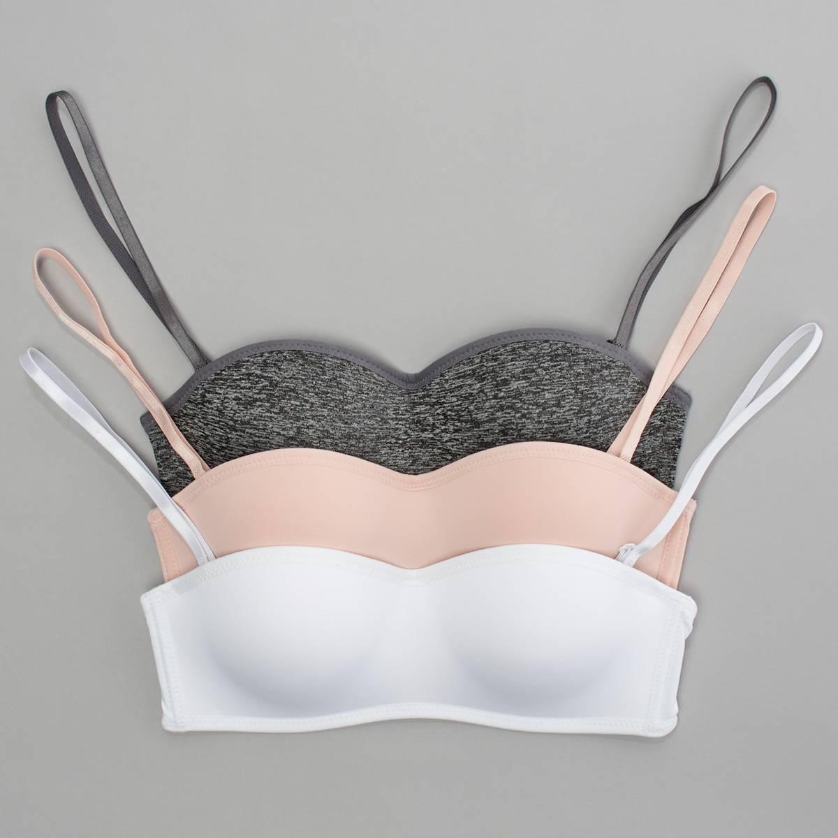 Open Video Modal for Juniors Rene Rofe(R) 3pk. Wire Free Convertible Bras - B36009H3-WPC