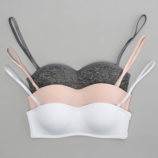 Juniors Rene Rofe(R) 3pk. Wire Free Convertible Bras - B36009H3-WPC - image 