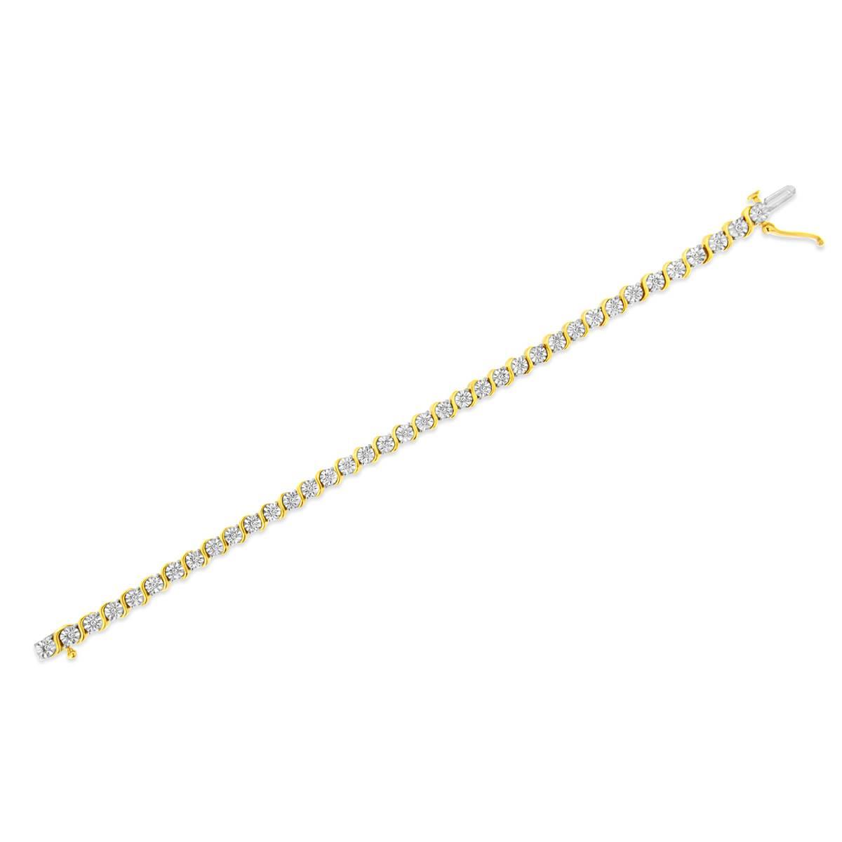Haus of Brilliance 14kt. Yellow Gold S-Link Tennis Bracelet