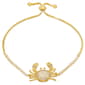 14kt. Gold Plated & CZ Crab Adjustable Bracelet - image 1