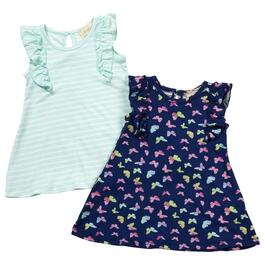 Baby Girl &#40;12-24M&#41; BTween&#40;R&#41; 2pk. Butterfly/Stripe Dresses