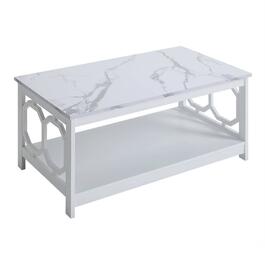 Convenience Concepts Omega Faux Marble Top Coffee Table