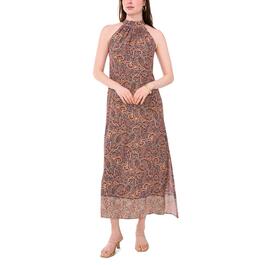 Womens MSK Sleeveless Print Challis Maxi Dress - Eclipse