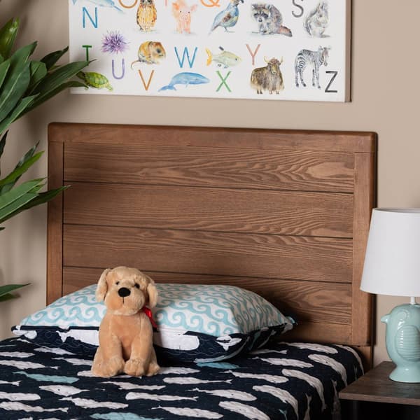 Baxton Studio Seren Walnut Brown Wood Twin Size Headboard