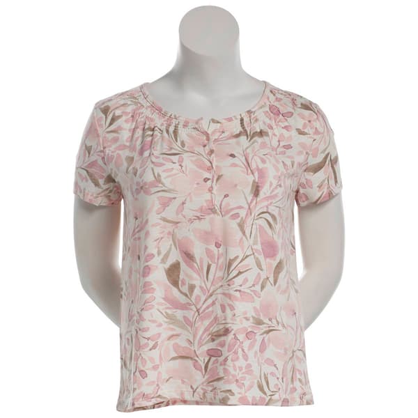 Womens Hasting & Smith Short Sleeve Peasant Tee - image 