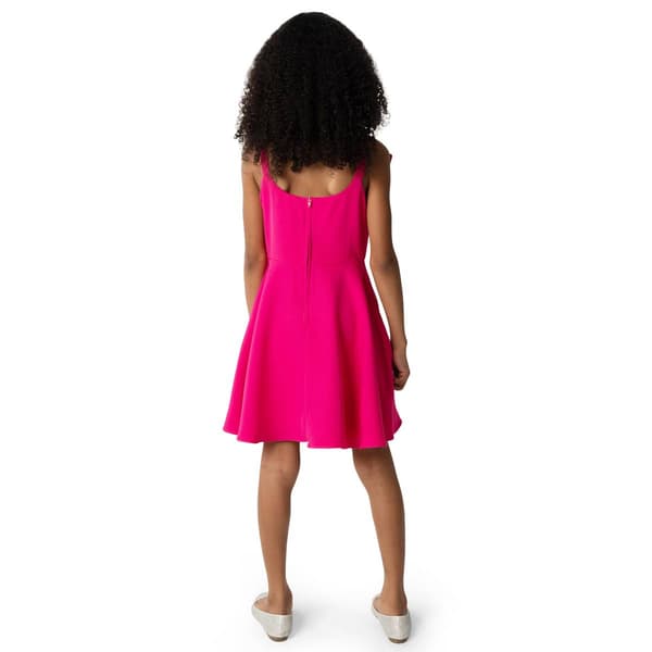 Girls &#40;7-16&#41; Rare Editions Laguna Scuba Large Bow Skater Dress