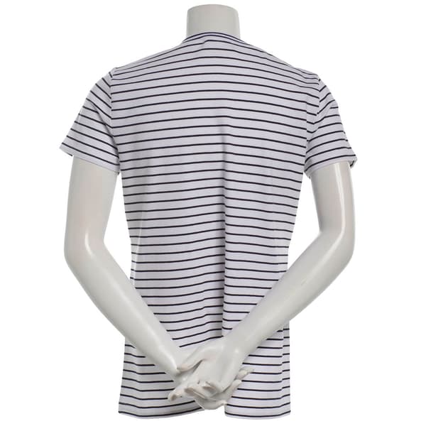 Womens Nautica Short Sleeve Sail Stripe V-Neck Tee