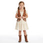 Girls (4-6x) Rare Editions Suede Fringe Vest & Short Sleeve Dress - image 1