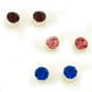 Freedom Nickel Free Crystal Trio Earring Set - image 1
