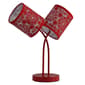 HomeRoots 17in. Red Metal Two Light Abstract Table Lamp - image 1