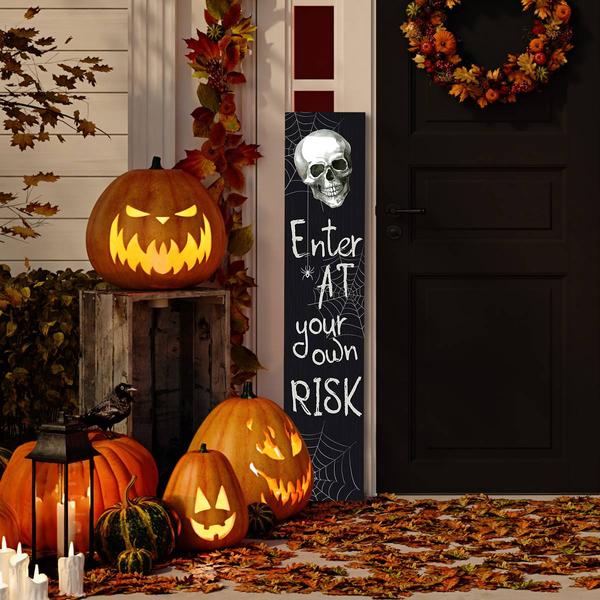 Northlight Seasonal 36in. Enter at Your Own Risk Halloween Sign