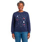 Womens Hasting & Smith Holiday Icons Fleece Sweatshirt - image 1
