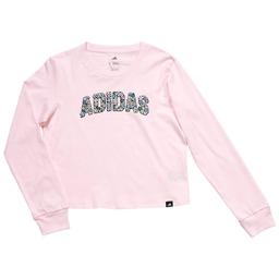 Girls (7-16) adidas(R) Long Sleeve Floral Logo Regular Fit Tee