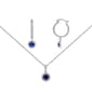 Gianni  Argento 2pc. Lab Sapphire Necklace and Earrings Set - image 1
