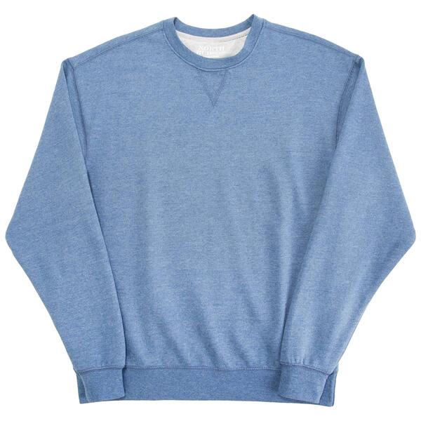 Mens North Hudson Suede Fleece Crew V-Notch Sweatshirt - image 