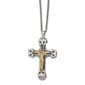 Mens Gentlemen's Classics&#40;tm&#41; Brushed Gold IP Cross Necklace - image 1