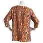 Womens Emily Daniels 3/4 Sleeve Bar Neck Jacquard Blouse - image 2
