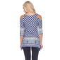 Womens White Mark Paisley Cold Shoulder Tunic Top - image 3