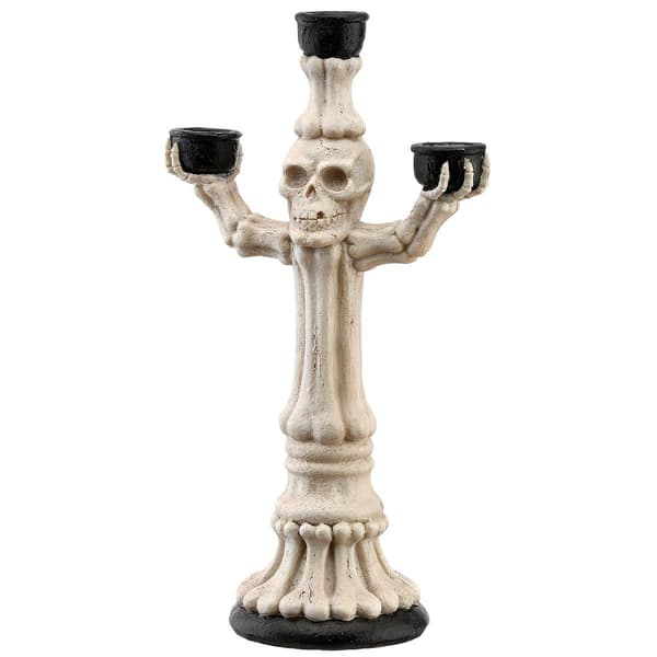 National Tree 12in. Skeleton Candelabra Candleholder - image 