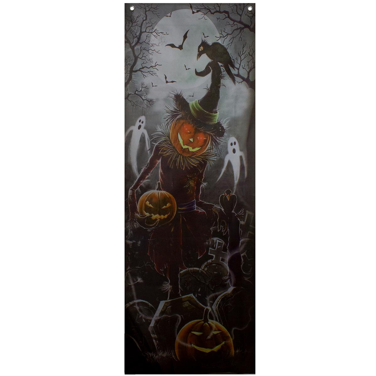 Northlight Seasonal Scary Jack-O’-Lantern Halloween Door...