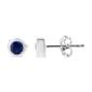 Haus of Brilliance Sterling Silver & Blue Sapphire Stud Earrings - image 3